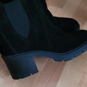 Lucky Brand Black Suede Ankle Boots - Size 9